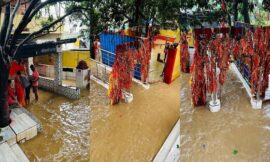 दामोदर और भैरवी नदी का कहर: रजरप्पा मंदिर परिसर में बाढ़ जैसे हालात, बलि और मुंडन स्थल पानी में डूबे