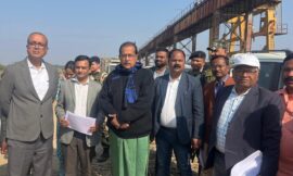 पांकी स्थित अमानत सिंचाई योजना के बराज स्थल पर पहुंचे राधा कृष्णा किशोर