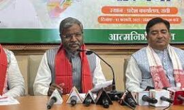 आम बजट के सिलसिले में रांची स्थित भाजपा प्रदेश कार्यालय में आम बजट पर परिचर्चा कार्यक्रम