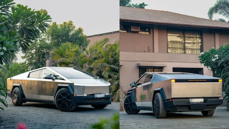 भारत में लॉन्च से पहले गुजरात पहुँचा देश का पहला Tesla Cybertruck, देखिए डिटेल्स