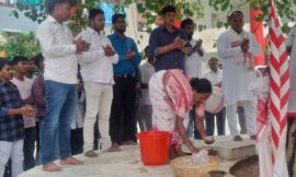 Jmm सुप्रीमो शिबू सोरेन के स्वास्थ्य लाभ को लेकर हुआ प्रार्थना सभा का आयोजन